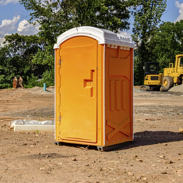 how often are the porta potties cleaned and serviced during a rental period in Gillespie